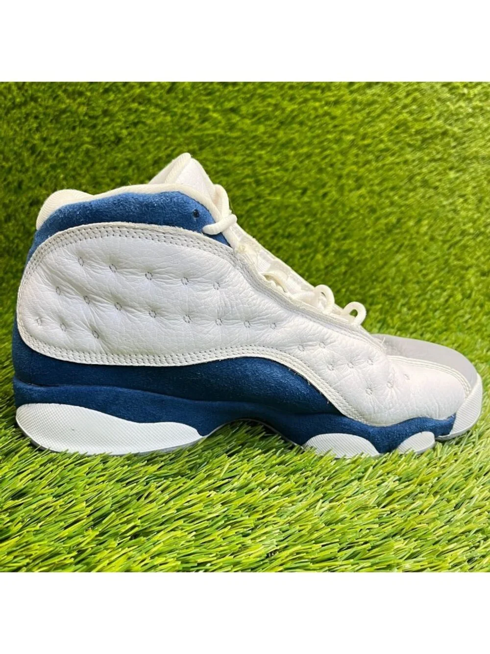 Nike Air Jordan 13 Retro Boys Size 7Y White Blue Gray Basketball Shoes Sneakers